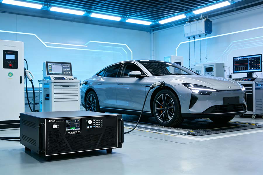 Charge électronique pour les essais d’un nouveau véhicule à énergie nouvelle