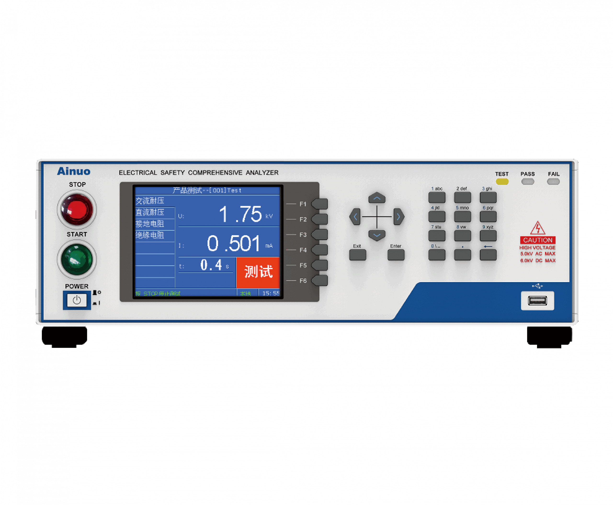 Essais haute tension jusqu'à 10 kV